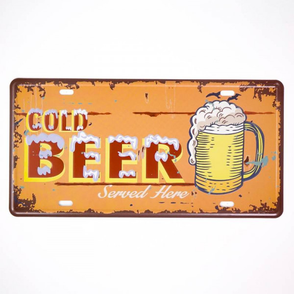 Kovová cedule COLD BEER 1
