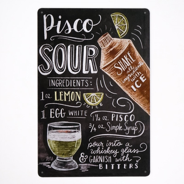 Kovová cedule Pisco Sour