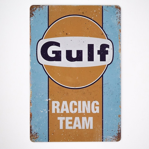 Kovová cedule Gulf Racing Team