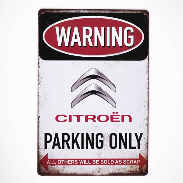 Kovová cedule Citroen Parking