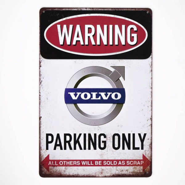 Kovová cedule Volvo Parking