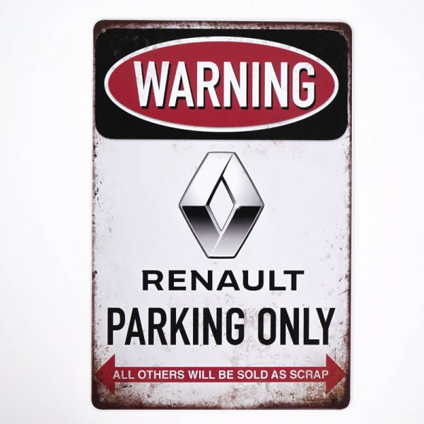 Kovová cedule Renault Parking