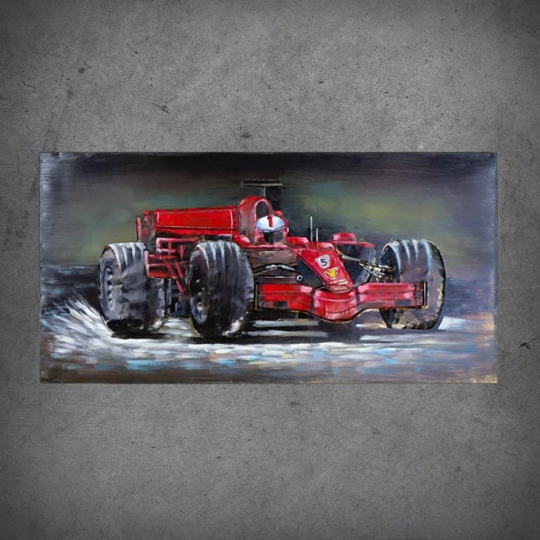Kovový 3D obraz Formule 1