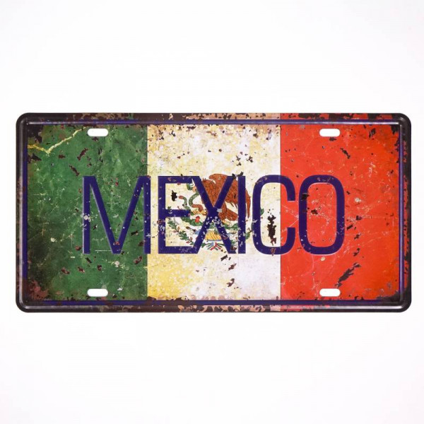 Kovová cedule vlajka MEXICO