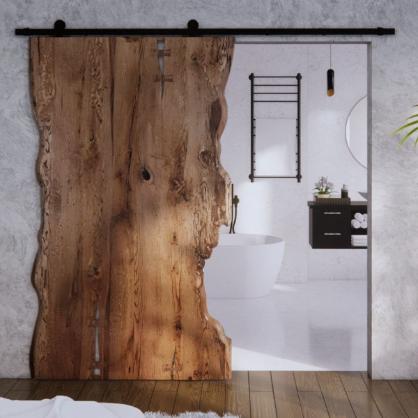 Posuvné dubové dřevěné dveře One Board Premium Rustic