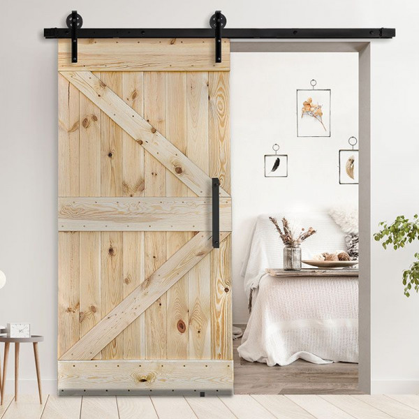 Posuvné borovicové dřevěné dveře jednokřídlé FOREST 2Z přírodní olej