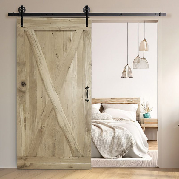 Posuvné dubové dřevěné dveře jednokřídlé MARX surové