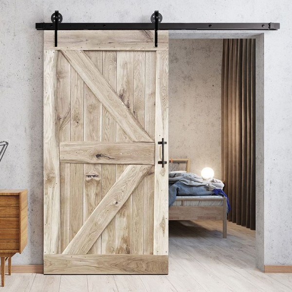 Posuvné dubové dřevěné dveře jednokřídlé FLINSTON surové