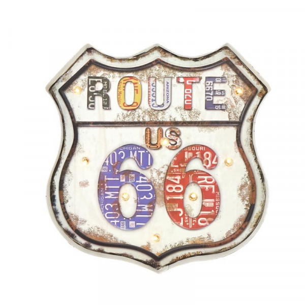 Světelný LED nápis Route 66 