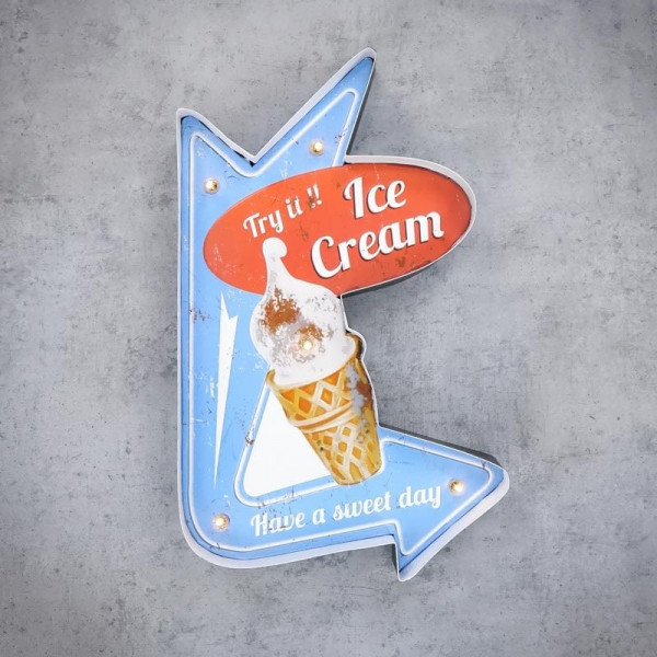 Světelný LED nápis Ice Cream 2