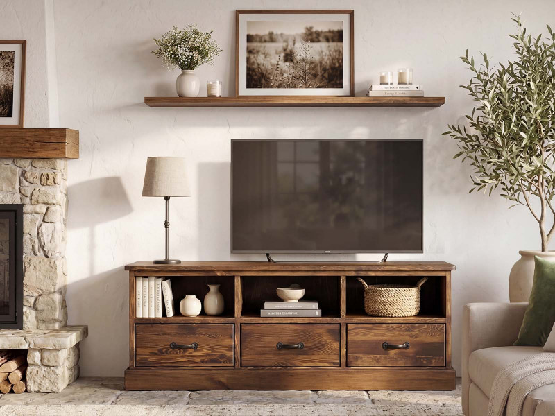Borovicový TV stolek Rustyk 1