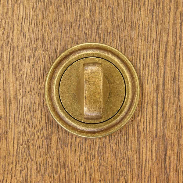 Samostatná rozeta s wc knoflíkem HAMILTON antické zlato