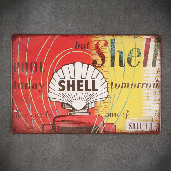 Kovová cedule Shell 3