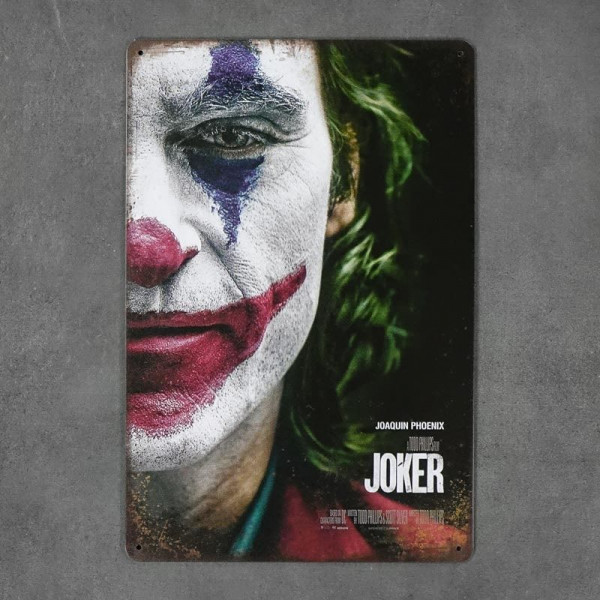 Kovová cedule Joaquin Phoenix Joker 1