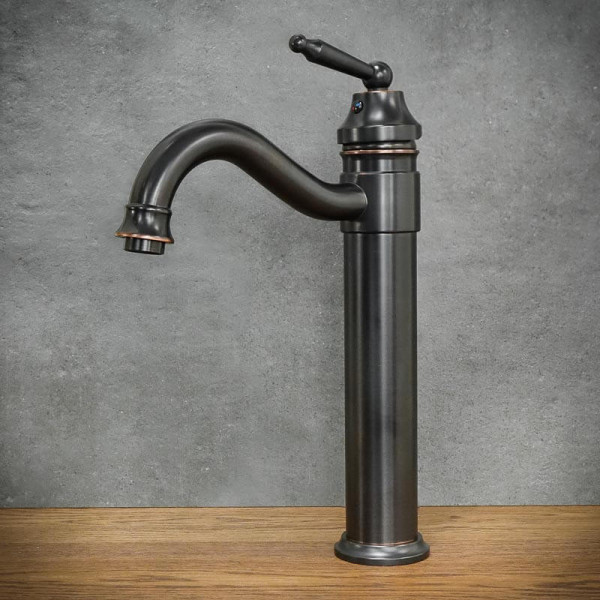 Stojací umyvadlová baterie Margate vysoká černá