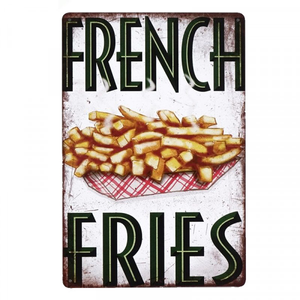 Kovová cedule French fries 2
