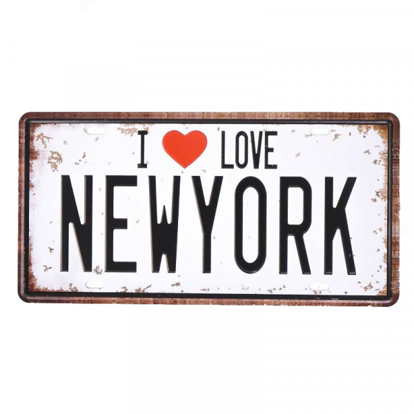 Kovová cedule I LOVE NEW YORK