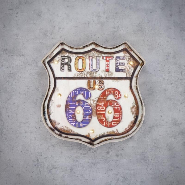 Světelný LED nápis Route 66 