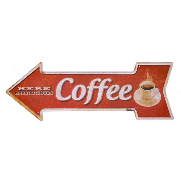 Kovová cedule COFFEE