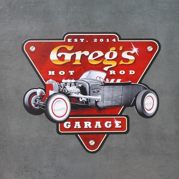 Kovová cedule Greg´s Garage