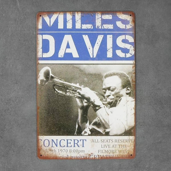 Kovová cedule Miles Davis