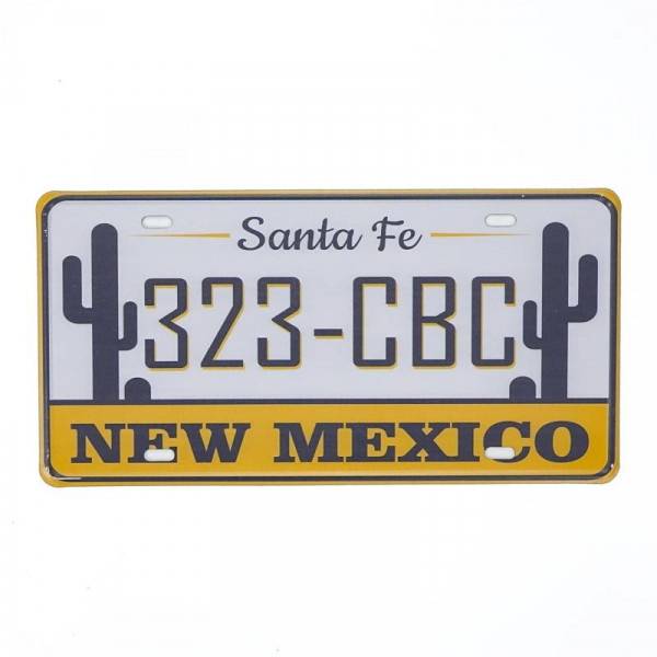 Kovová dekorativní SPZ New Mexico 1