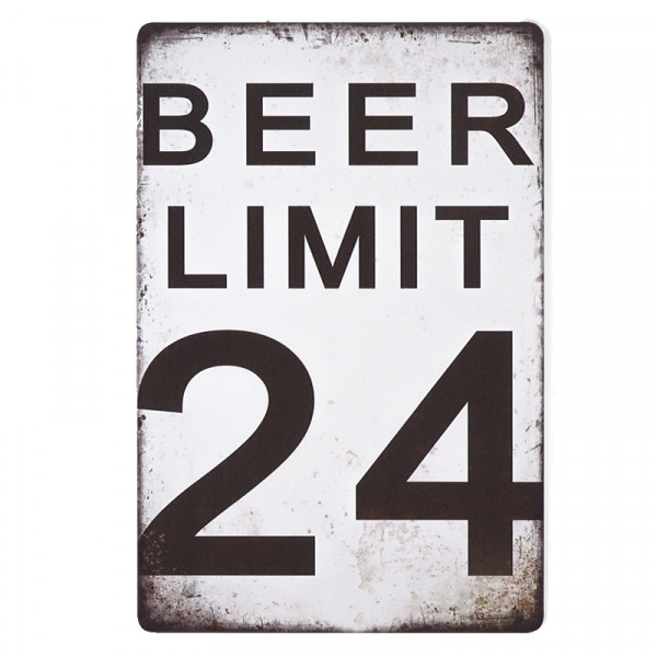 Kovová cedule Beer limit