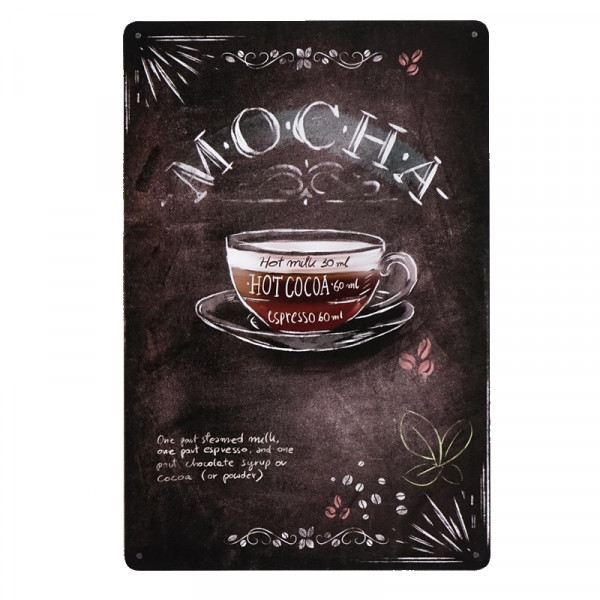 Kovová cedule Mocha Coffee