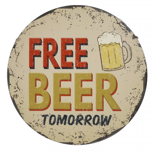 Kovová cedule FREE BEER