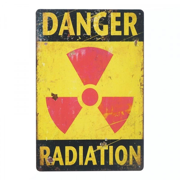 Kovová cedule Danger Radiation