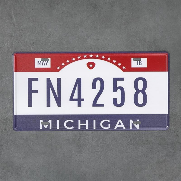 Kovová dekorativní SPZ Michigan