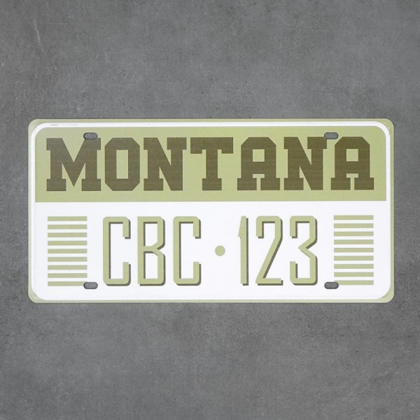 Kovová dekorativní SPZ Montana 2