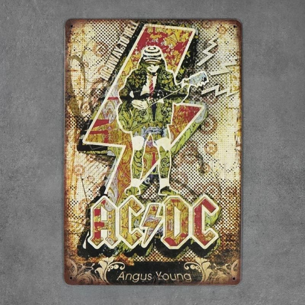 Kovová cedule ACDC Angus Young