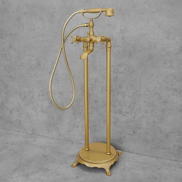 Volně stojící podlahová vanová baterie antický mosaz EXETER